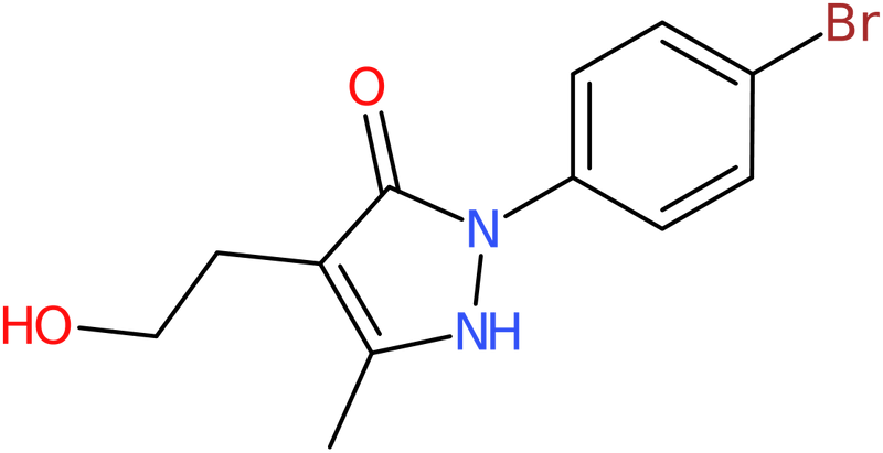 CAS: 885949-90-6 | 2-(4-Bromophenyl)-4-(2-hydroxyethyl)-5-methyl-1,2-dihydro-3H-pyrazol-3-one, NX66458