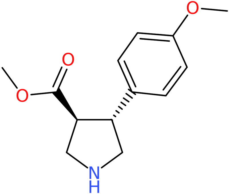 CAS: 939758-17-5 | Methyl trans-4-(4-methoxyphenyl)pyrrolidine-3-carboxylate, >97%, NX69939