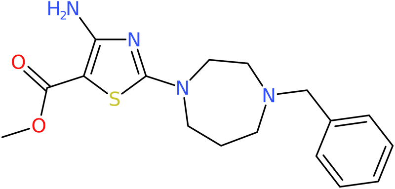 Methyl 4-amino-2-(4-benzyl-1,4-diazepan-1-yl)-1,3-thiazole-5-carboxylate, NX73847