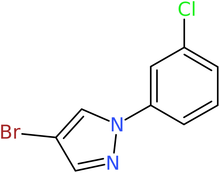 CAS: 957034-94-5 | 4-Bromo-1-(3-chlorophenyl)-1H-pyrazole, >97%, NX71014