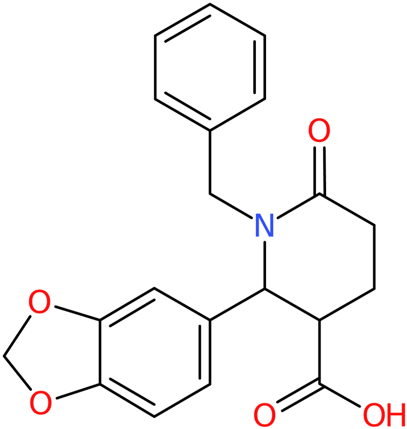 CAS: 96939-58-1 | 2-(1,3-Benzodioxol-5-yl)-1-benzyl-6-oxopiperidine-3-carboxylic acid, NX71438