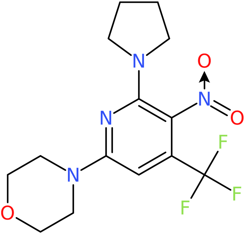 CAS: 1431555-34-8 | 4-(5-Nitro-6-pyrrolidin-1-yl-4-trifluoromethyl-pyridin-2-yl)-morpholine, NX24167