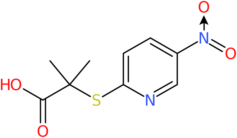 CAS: 952183-12-9 | 2-Methyl-2-[(5-nitropyridin-2-yl)thio]propanoic acid, NX70763