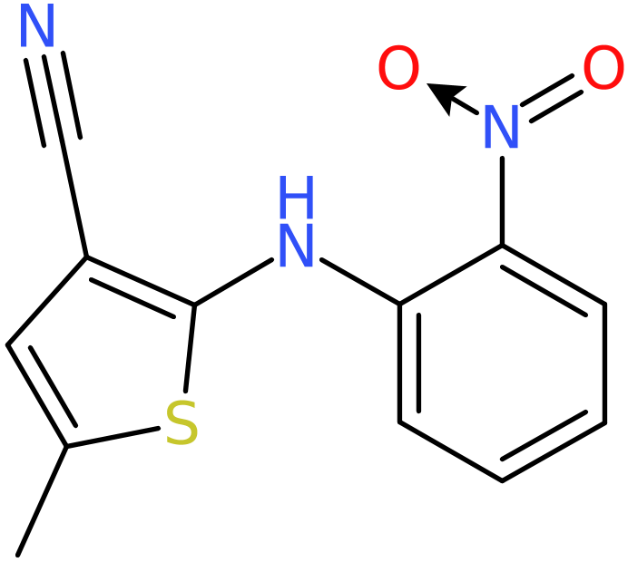 CAS: 138564-59-7 | 5-Methyl-2-[(2-nitrophenyl)amino]thiophene-3-carbonitrile, NX22968