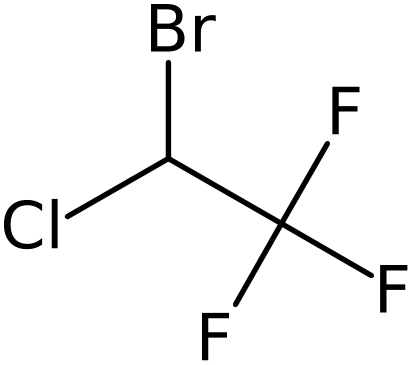 CAS: 151-67-7 | 2-Bromo-2-chloro-1,1,1-trifluoroethane (FC-123B1), >97%, NX25603
