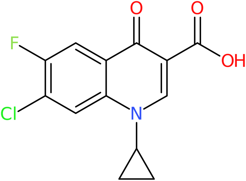 CAS: 86393-33-1 | 7-Chloro-1-cyclopropyl-1,4-dihydro-6-fluoro-4-oxoquinoline-3-carboxylic acid, NX64722