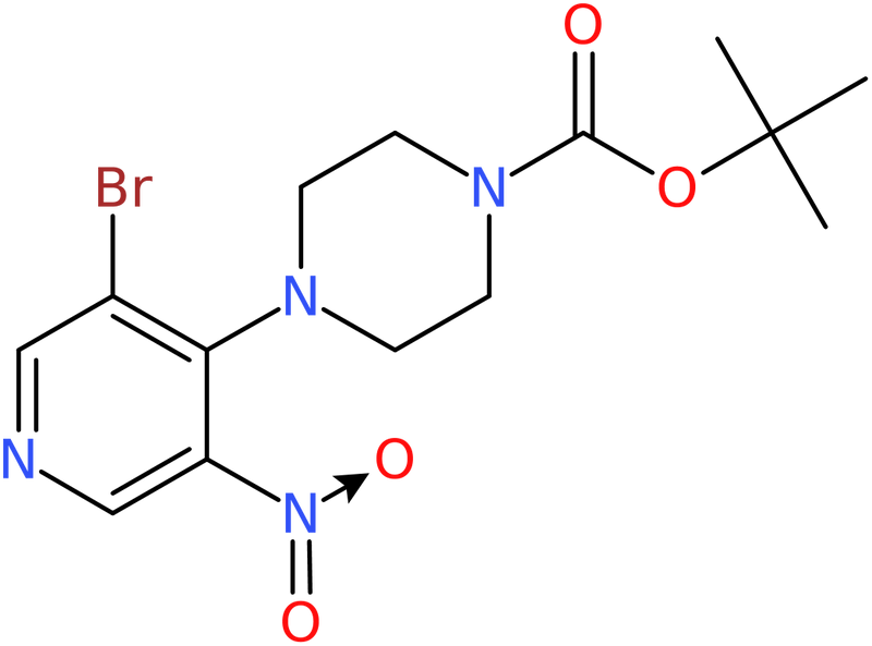 CAS: 1407516-48-6 | tert-Butyl 4-(3-bromo-5-nitropyridin-4-yl)piperazine-1-carboxylate, NX23448