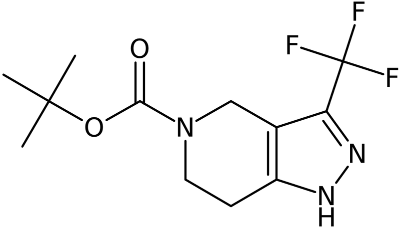 CAS: 1022931-73-2 | 4,5,6,7-Tetrahydro-3-(trifluoromethyl)-1H-pyrazolo[4,3-c]pyridine,  N5-BOC protected, NX11519