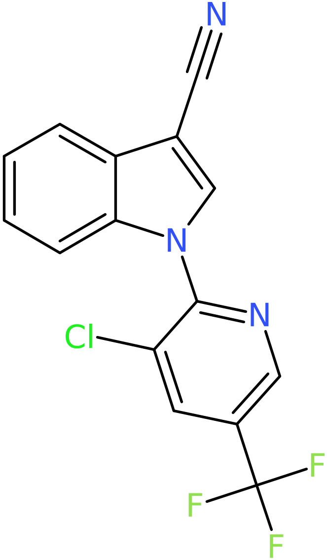 CAS: 151388-01-1 | 1-[3-Chloro-5-(trifluoromethyl)pyridin-2-yl]-1H-indole-3-carbonitrile, >97%, NX25670