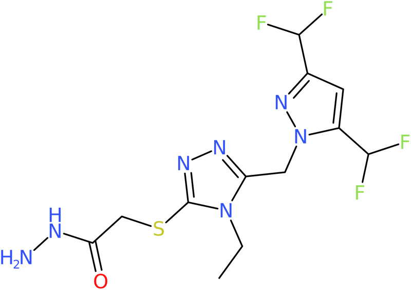 CAS: 1006343-50-5 | 2-[(5-{[3,5-Bis(difluoromethyl)-1H-pyrazol-1-yl]methyl}-4-ethyl-4H-1,2,4-triazol-3-yl)sulfanyl]aceto, NX10646