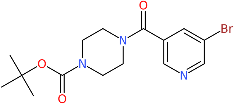 CAS: 1017782-72-7 | tert-Butyl 4-[(5-bromo-3-pyridinyl)carbonyl]tetrahydro-1(2H)-pyrazinecarboxylate, NX11260