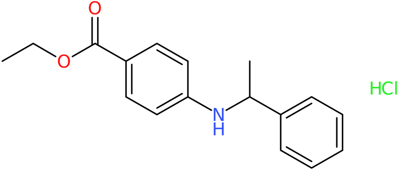 Ethyl 4-(1-phenylethylamino)benzoate hydrochloride, NX74283