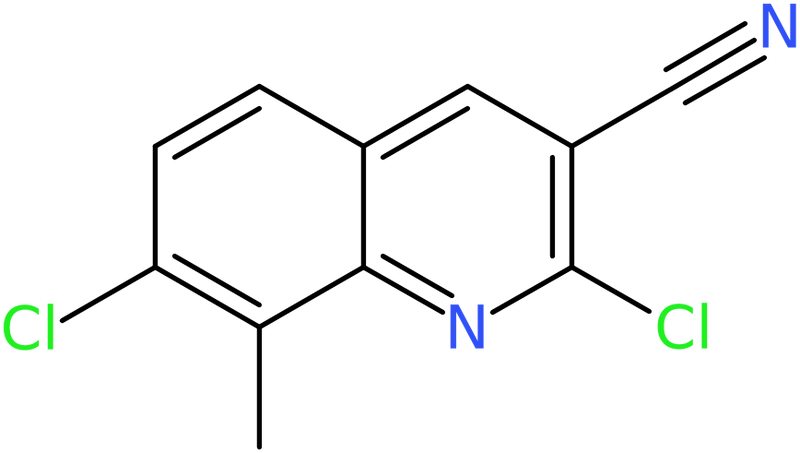 CAS: 948291-65-4 | 2,7-Dichloro-8-methylquinoline-3-carbonitrile, NX70445