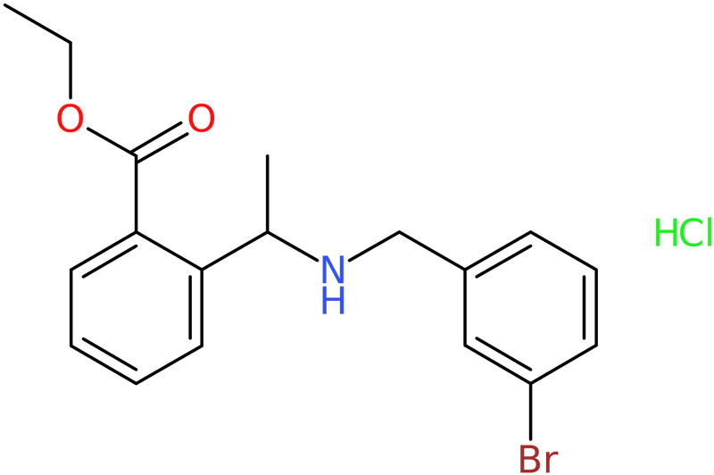 Ethyl 2-[1-[(3-bromophenyl)methylamino]ethyl]benzoate hydrochloride, NX74232