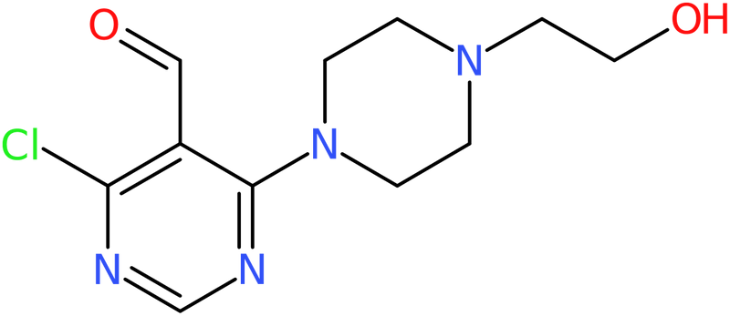 CAS: 1427460-95-4 | 4-Chloro-6-[4-(2-hydroxyethyl)piperazin-1-yl]pyrimidine-5-carbaldehyde, NX24007