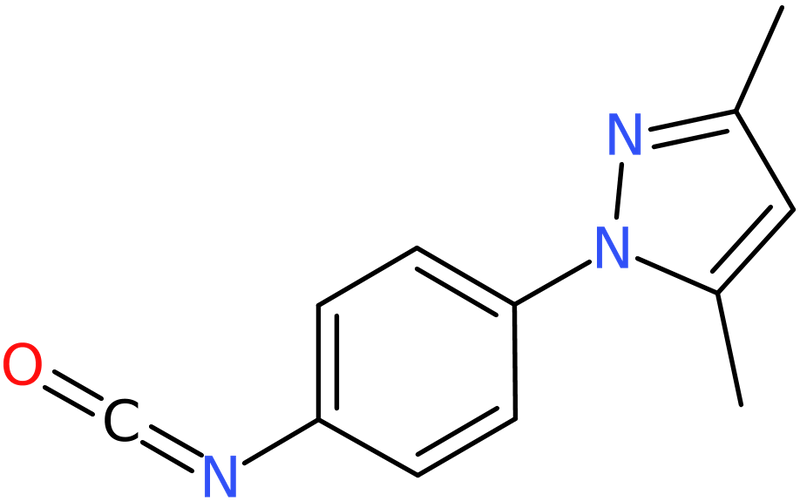 CAS: 937796-04-8 | 3,5-Dimethyl-1-(4-isocyanatophenyl)-1H-pyrazole, >97%, NX69867