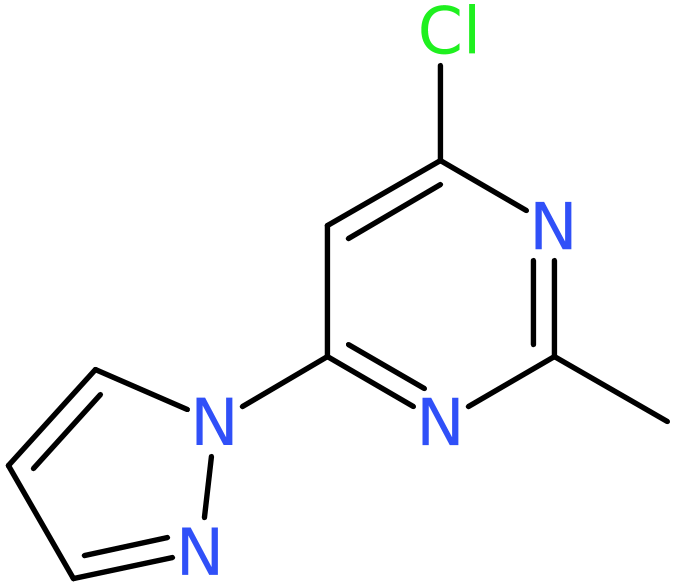 CAS: 957035-38-0 | 4-Chloro-2-methyl-6-(1H-pyrazol-1-yl)pyrimidine, >98%, NX71033