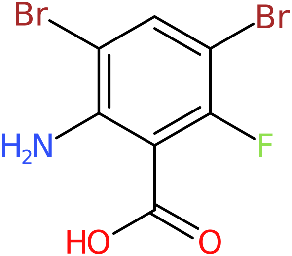 CAS: 175135-10-1 | 2-Amino-3,5-dibromo-6-fluorobenzoic acid, >98%, NX29091