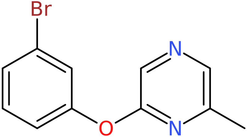 CAS: 915707-60-7 | 2-(3-Bromophenoxy)-6-methylpyrazine, >97%, NX68692