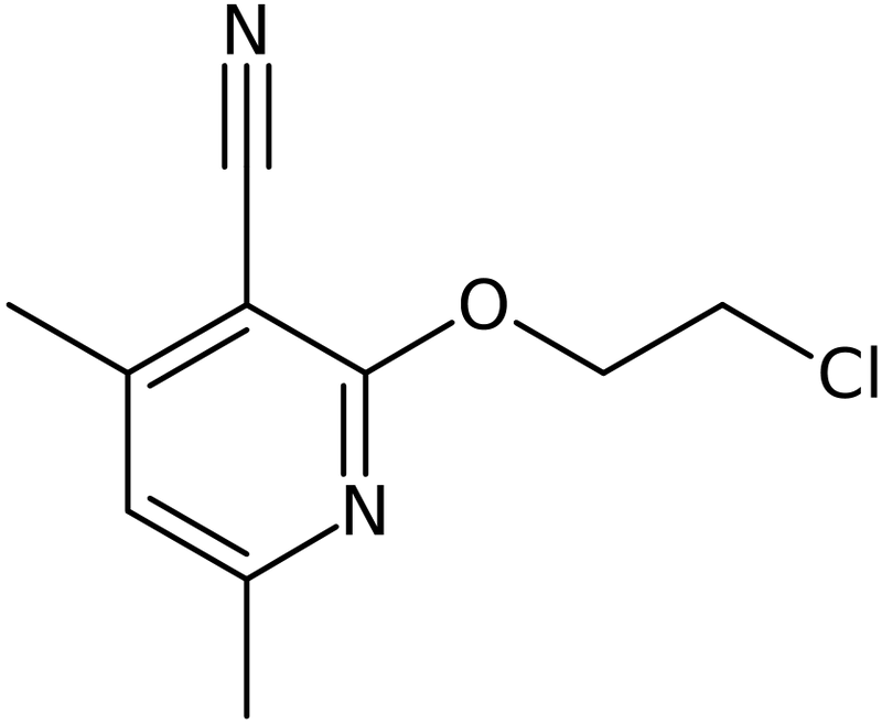 CAS: 1053658-92-6 | 2-(2-Chloroethoxy)-4,6-dimethylnicotinonitrile, >95%, NX12648