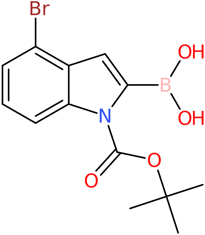 CAS: 957034-29-6 | 4-Bromoindole-2-boronic acid, N-BOC protected, >98%, NX70989