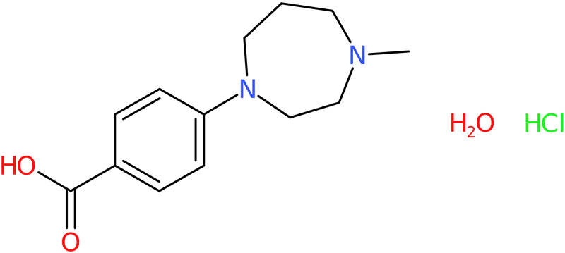 CAS: 906352-84-9 | 4-(4-Methylhomopiperazin-1-yl)benzoic acid monohydrochloride monohydrate, >95%, NX68053