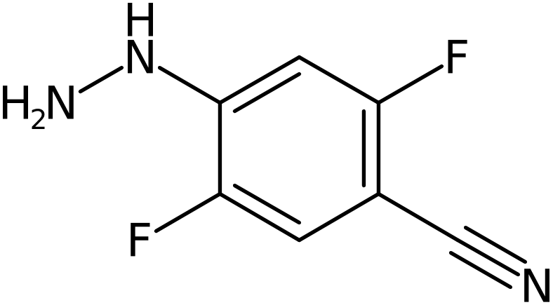 CAS: 129946-63-0 | 2,5-Difluoro-4-hydrazinobenzonitrile, >95%, NX20376