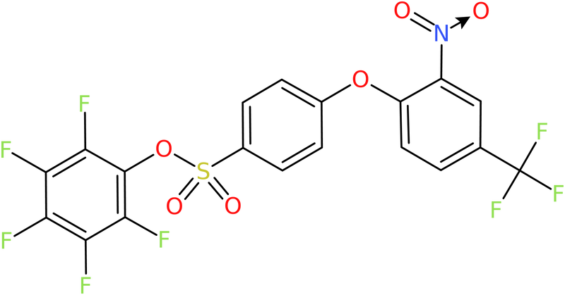 CAS: 886361-29-1 | 2,3,4,5,6-Pentafluorophenyl 4-[2-nitro-4-(trifluoromethyl)phenoxy]benzenesulphonate, NX66556