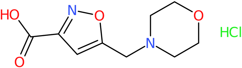 CAS: 944450-97-9 | 5-[(Morpholin-4-yl)methyl]isoxazole-3-carboxylic acid hydrochloride, >97%, NX70229