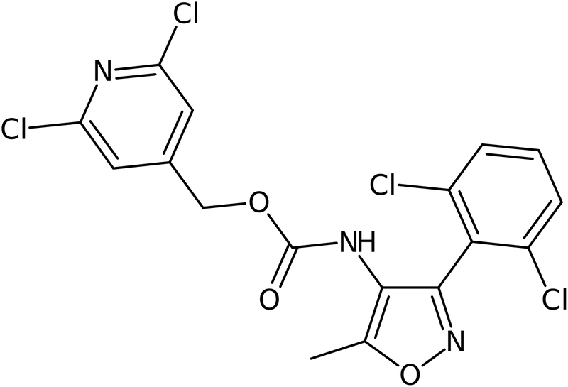 CAS: 261622-75-7 | (2,6-Dichloropyridin-4-yl)methyl [3-(2,6-dichlorophenyl)-5-methylisoxazol-4-yl]carbamate, NX38309