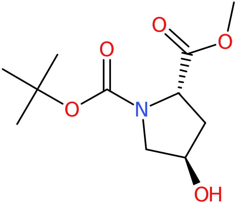 CAS: 74844-91-0 | 1-tert-Butyl 2-methyl (2S,4R)-4-hydroxypyrrolidine-1,2-dicarboxylate, NX60495