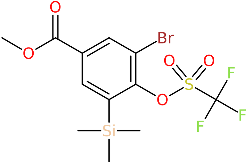 CAS: 1242069-33-5 | Methyl 3-bromo-4-(((trifluoromethyl)sulfonyl)oxy)-5-(trimethylsilyl)benzoate, NX18711