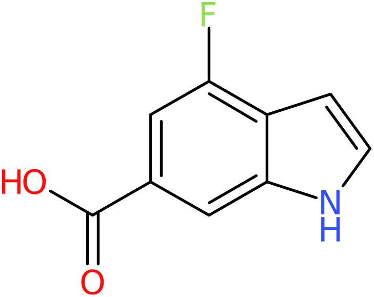 CAS: 885520-31-0 | 4-Fluoro-1H-indole-6-carboxylic acid, >95%, NX66371