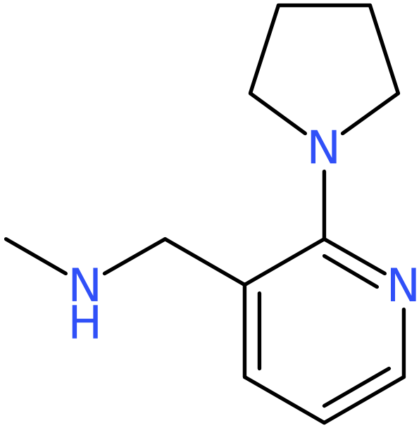 CAS: 857284-17-4 | N-Methyl-1-[2-(pyrrolidin-1-yl)pyridin-3-yl]methylamine, >97%, NX64365