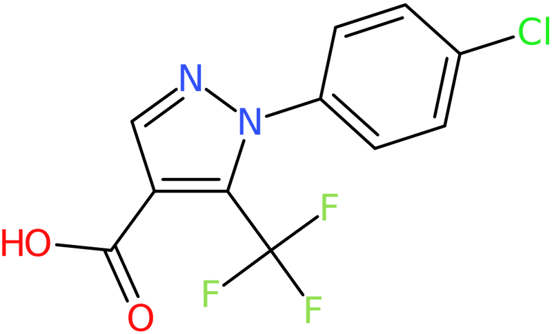 CAS: 98534-80-6 | 2-(4-Chlorophenyl)-3-(trifluoromethyl)-2H-pyrazole-4-carboxylic acid, >95%, NX71692