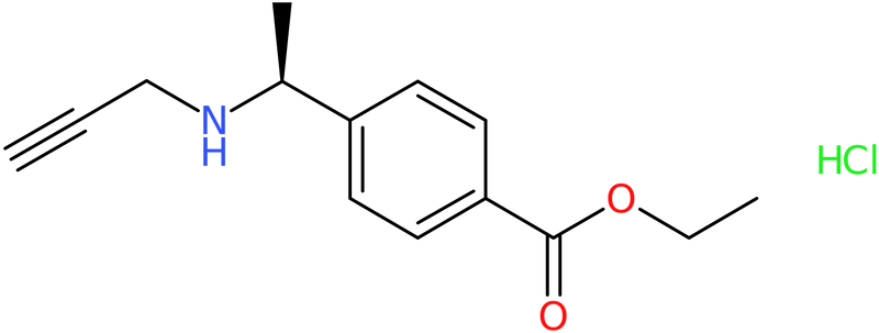 Ethyl 4-[(1S)-1-(prop-2-ynylamino)ethyl]benzoate hydrochloride, NX74186