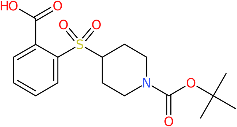 CAS: 849035-97-8 | 2-{[1-(t-Butoxycarbonyl)piperidin-4-yl]sulphonyl}benzoic acid, >95%, NX63686