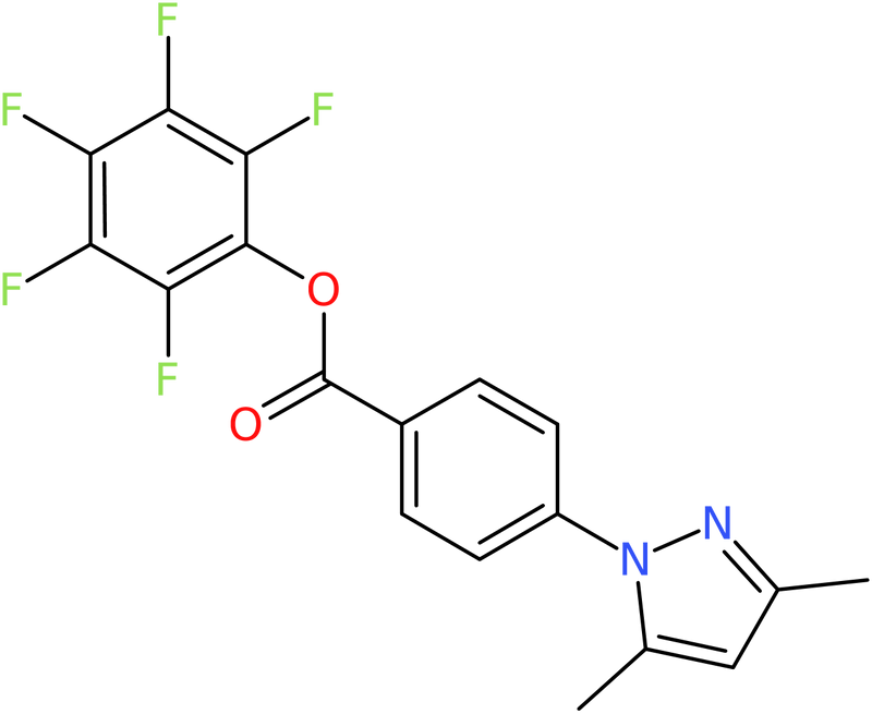 CAS: 941717-00-6 | Pentafluorophenyl 4-(3,5-dimethyl-1H-pyrazol-1-yl)benzoate, >97%, NX70077