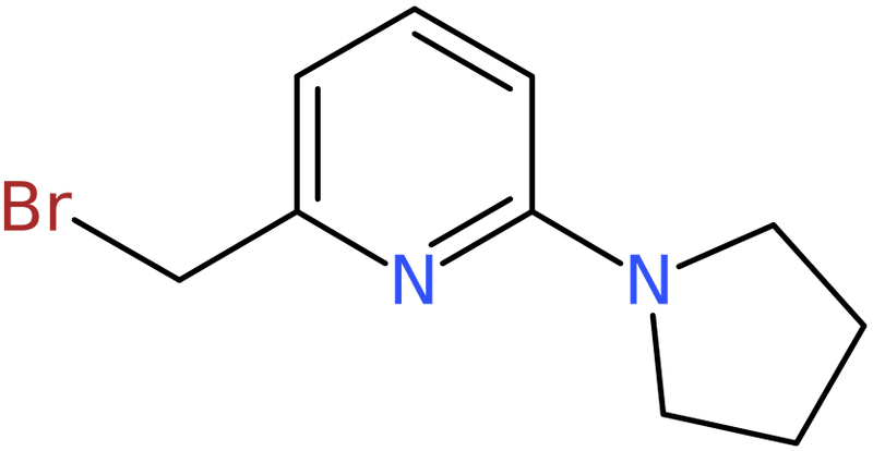 CAS: 869901-04-2 | 2-(Bromomethyl)-6-(pyrrolidin-1-yl)pyridine, >97%, NX65068