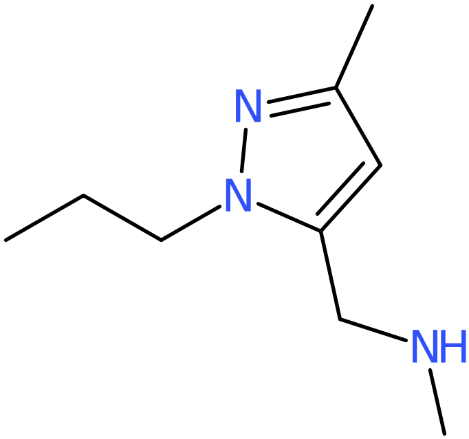 CAS: 956208-04-1 | N-Methyl-1-(3-methyl-1-propyl-1H-pyrazol-5-yl)methanamine, >95%, NX70957