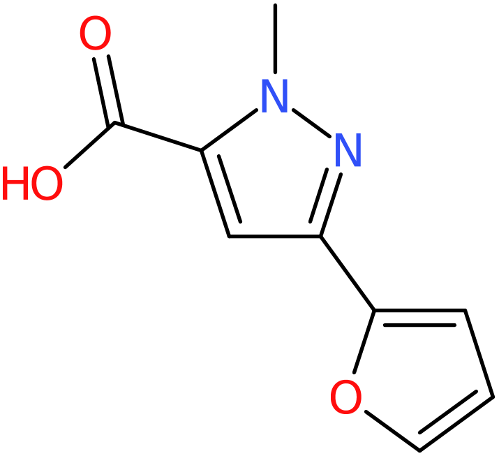 CAS: 859851-00-6 | 3-(Fur-2-yl)-1-methyl-1H-pyrazole-5-carboxylic acid, >97%, NX64491