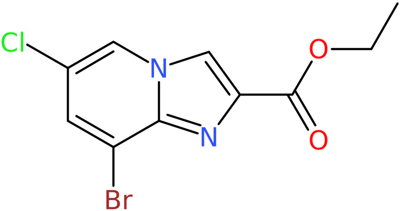 CAS: 951884-22-3 | Ethyl 8-bromo-6-chloroimidazo[1,2-a]pyridine-2-carboxylate, NX70654