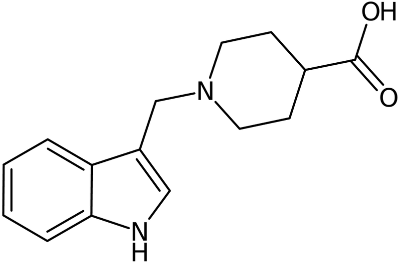 CAS: 100957-76-4 | 1-(1H-Indol-3-ylmethyl)piperidine-4-carboxylic acid, NX10824