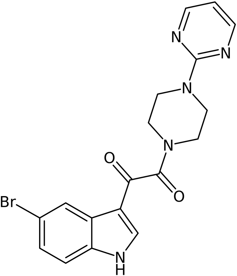 CAS: 256417-42-2 | 1-(5-Bromo-1H-indol-3-yl)-2-[4-(pyrimidin-2-yl)piperazin-1-yl]ethane-1,2-dione, NX38019