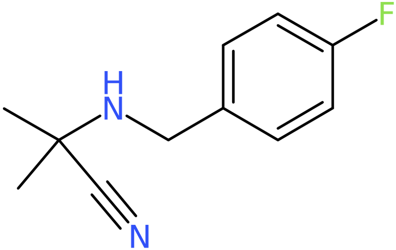 CAS: 1018539-78-0 | 2-{[(4-Fluorophenyl)methyl]amino}-2-methylpropanenitrile, >95%, NX11293