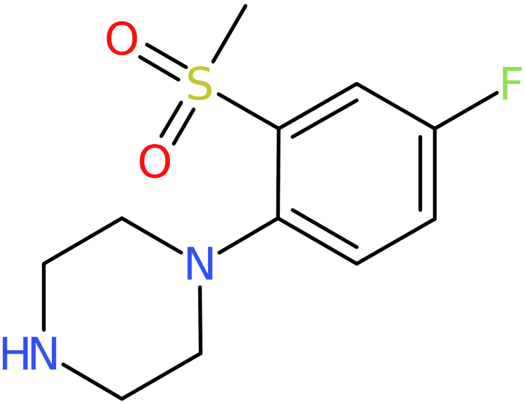 CAS: 849938-78-9 | 1-[4-Fluoro-2-(methylsulphonyl)phenyl]piperazine, >95%, NX63772