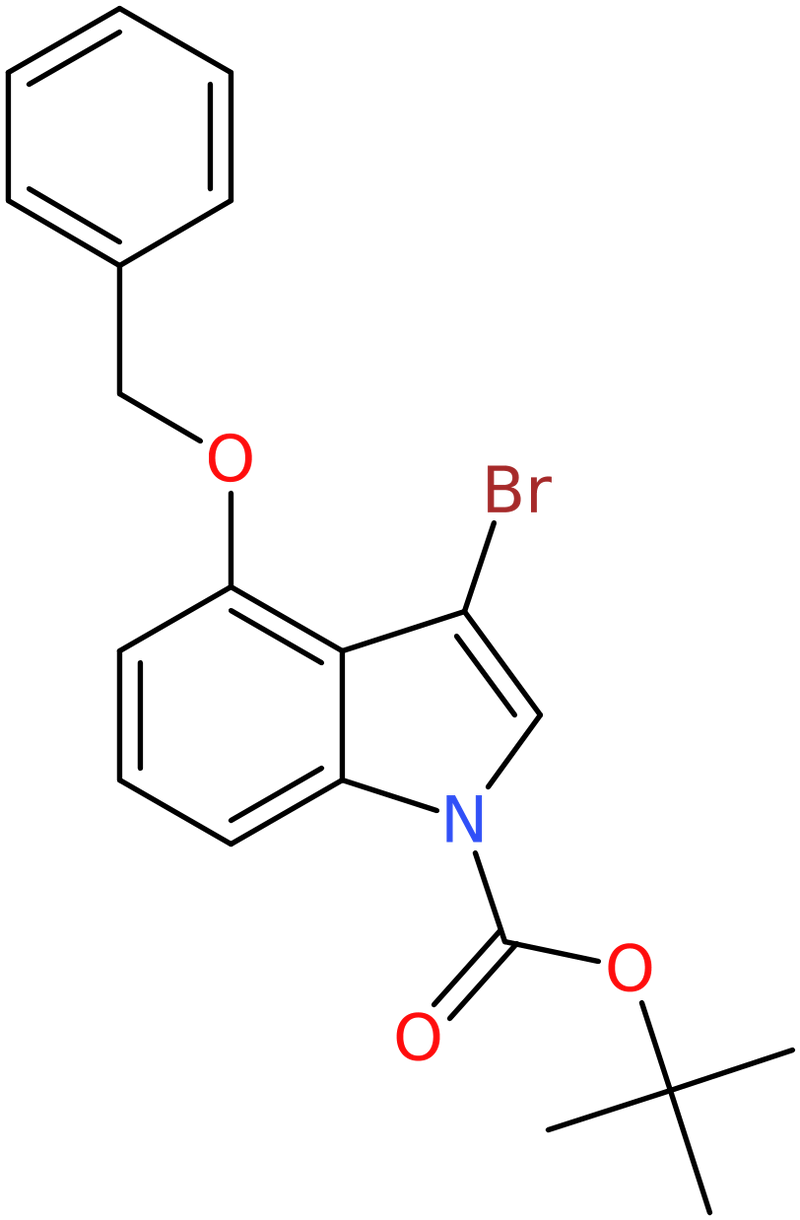 CAS: 914349-26-1 | 4-(Benzyloxy)-3-bromo-1H-indole, N-BOC protected, >98%, NX68543