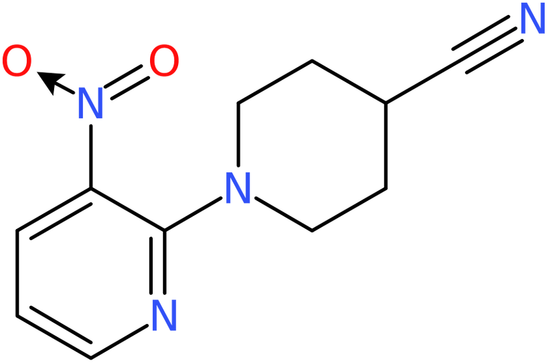 CAS: 671191-99-4 | 1-(3-Nitropyridin-2-yl)piperidine-4-carbonitrile, >95%, NX57646