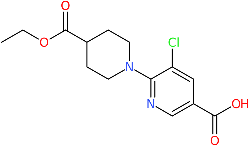 CAS: 931395-73-2 | 5-Chloro-6-[4-(ethoxycarbonyl)piperidino]nicotinic acid, NX69463