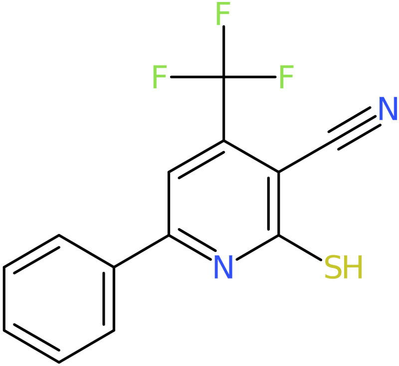 CAS: 104960-49-8 | 3-Cyano-6-phenyl-4-(trifluoromethyl)pyridine-2-thiol, >97%, NX12434